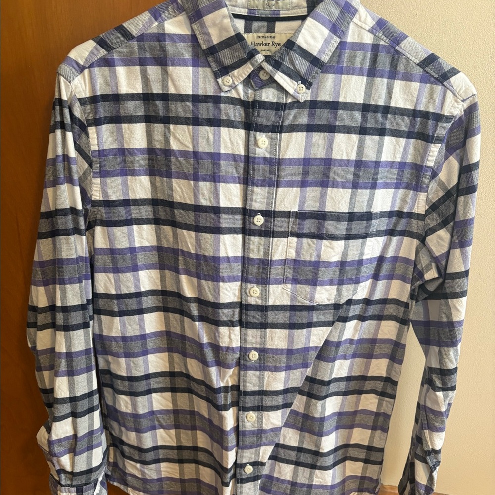 Hawker Rye Men's Checkered Shirt in Blue and Purple